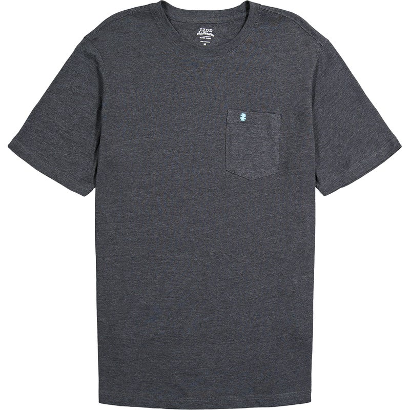 IZOD Men's Saltwater Soft Wash Pocket Crew T-Shirt, Black, Large - Image 5